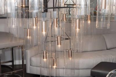 Huge Custom Acrylic Pendant Chandelier in the Manner of Aartreme