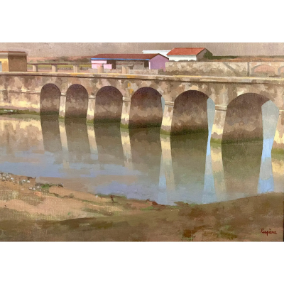 Huge Didier Lap ne European Landscape Oil Painting Point De La Barra