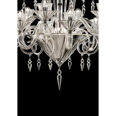 Huge Imperial Trasparent Rigadin Murano Glass Chandelier