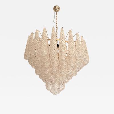 Huge Italian Conchiglie Murano Glass Gold Chandelier