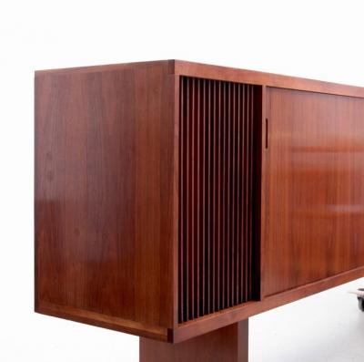 Huge Mid Century Studio Hifi Phono Credenza in Walnut USA 1960s