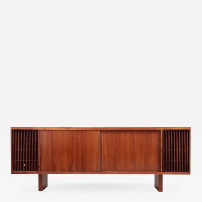 Huge Mid Century Studio Hifi Phono Credenza in Walnut USA 1960s