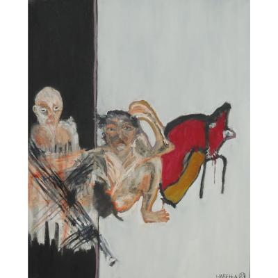 Huge Modern Art Expressionist Oil Painting by Michael Hafftka