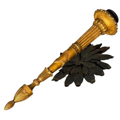 Huge Pair of 19th C Style Giltwood Torchieres Wall Sconces