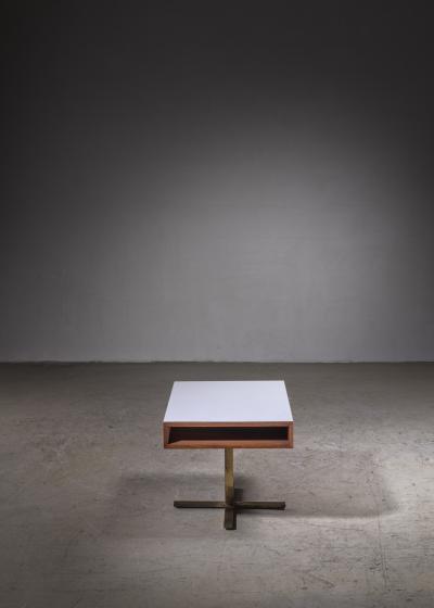 Hugh Acton Hugh Acton Walnut and Brass Coffee Table USA 1960s