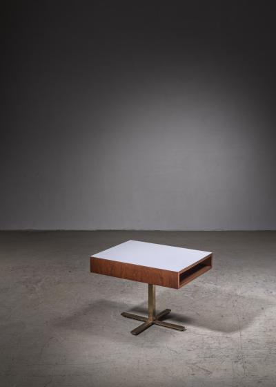 Hugh Acton Hugh Acton Walnut and Brass Coffee Table USA 1960s