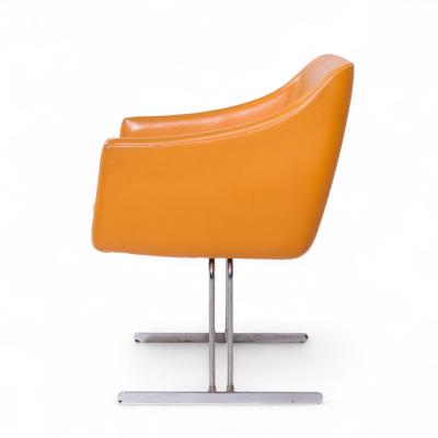 Hugh Acton Hugh Acton for Vecta Mid Century Chrome Lounge Chairs Pair