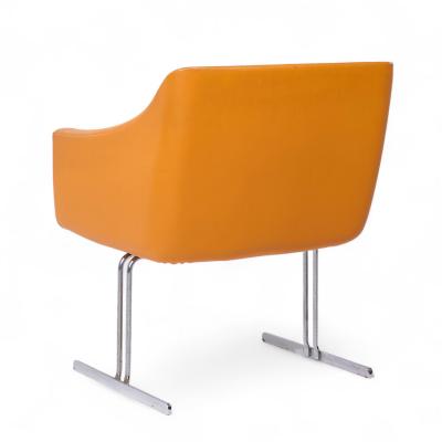Hugh Acton Hugh Acton for Vecta Mid Century Chrome Lounge Chairs Pair