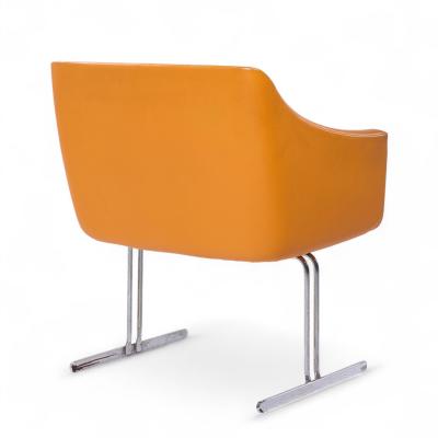 Hugh Acton Hugh Acton for Vecta Mid Century Chrome Lounge Chairs Pair