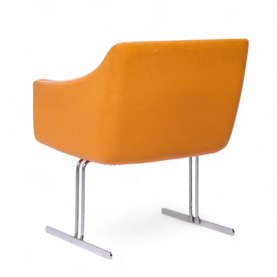 Hugh Acton Hugh Acton for Vecta Mid Century Chrome Lounge Chairs Pair