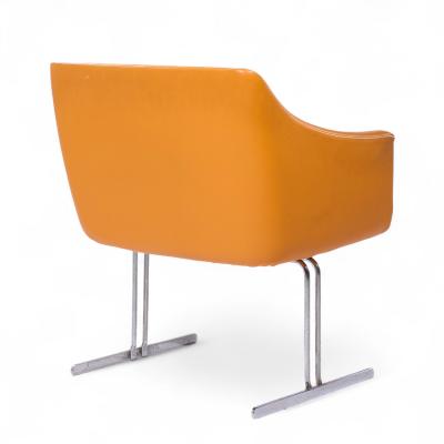 Hugh Acton Hugh Acton for Vecta Mid Century Chrome Lounge Chairs Pair