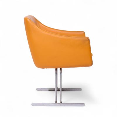 Hugh Acton Hugh Acton for Vecta Mid Century Chrome Lounge Chairs Pair
