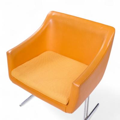 Hugh Acton Hugh Acton for Vecta Mid Century Chrome Lounge Chairs Pair