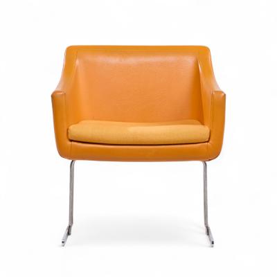 Hugh Acton Hugh Acton for Vecta Mid Century Chrome Lounge Chairs Pair