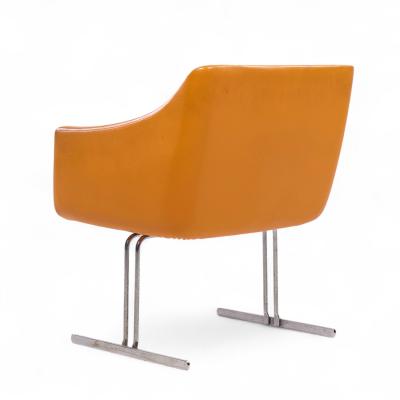 Hugh Acton Hugh Acton for Vecta Mid Century Chrome Lounge Chairs Pair