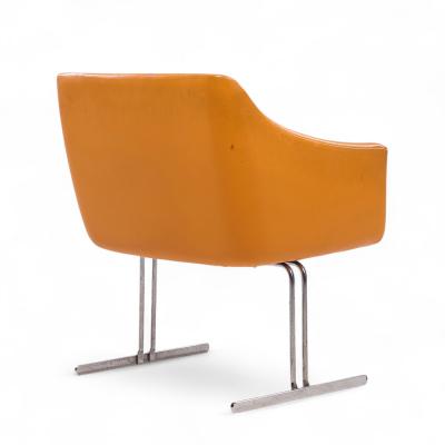 Hugh Acton Hugh Acton for Vecta Mid Century Chrome Lounge Chairs Pair