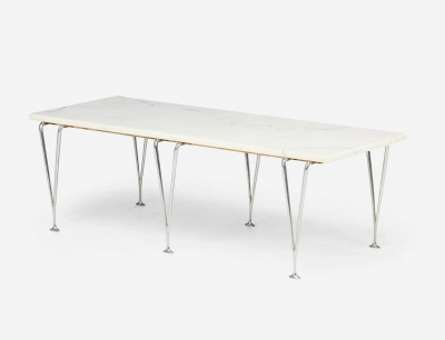 Hugh Acton Rare Hugh Acton Carrara Marble Coffee Table Bench