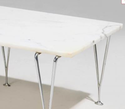 Hugh Acton Rare Hugh Acton Carrara Marble Coffee Table Bench