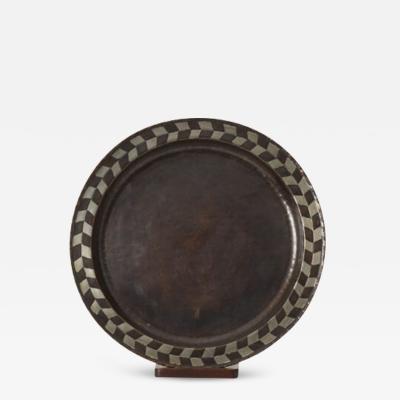 Hugh Wallis hammered copper and tin plate UK Early 20th C