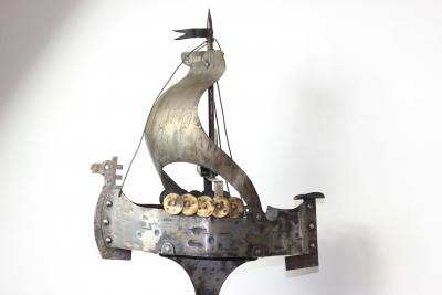 Hugo Berger Arts Crafts Jugendstil Iron Floor Ashtray by Hugo Berger 1910 Germany