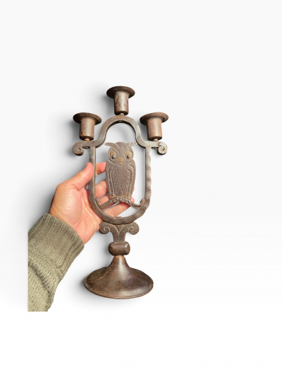 Hugo Berger Pair of Art and Craft candle holders by Goberg