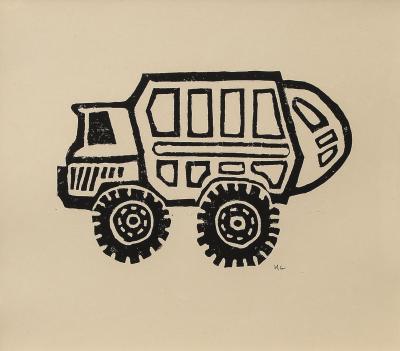 Hugo Guiness Truck Print by Hugo Guiness England c 1990