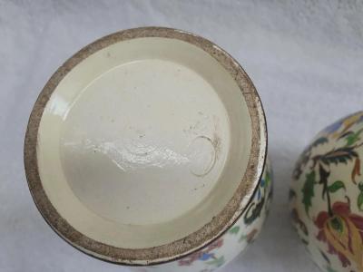 Hugo Lonitz Majolica palissy pair of jars Hugo lonitz 