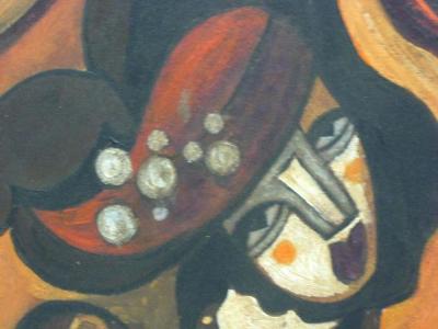 Hugo Scheiber Portrait Woman with Tilted Head Signed Hugo Scheiber