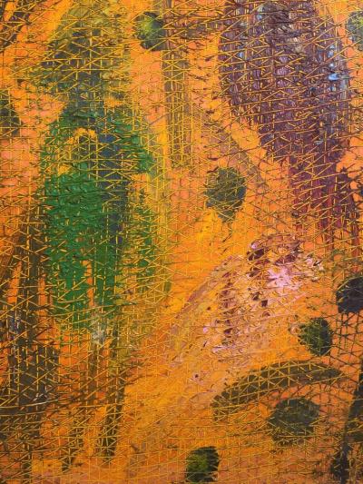 Hunt Slonem Hunt Slonem Large Tourocos Painting in Avery Canvas