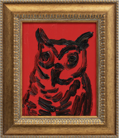 Hunt Slonem Red Owl Washington
