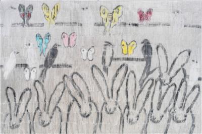 Hunt Slonem Silver Whydahs