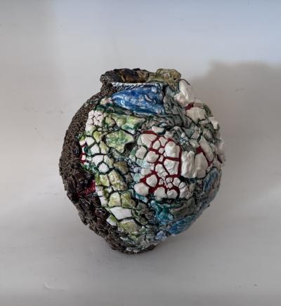 Hybrid Oribe Karatstu Jar by Kodai Ujiie Japanese b 1990 