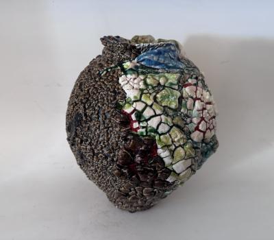 Hybrid Oribe Karatstu Jar by Kodai Ujiie Japanese b 1990 