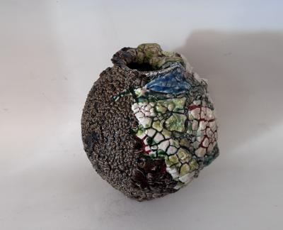Hybrid Oribe Karatstu Jar by Kodai Ujiie Japanese b 1990 