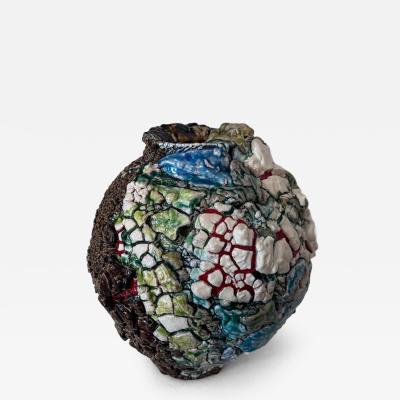 Hybrid Oribe Karatstu Jar by Kodai Ujiie Japanese b 1990 