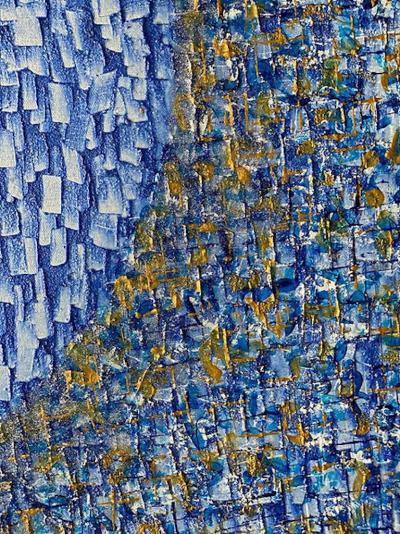 Hyunae Kang Hyun Ae Kang American Modern Abstract Mixed Media on Canvas Cosmos Hyunae Kang
