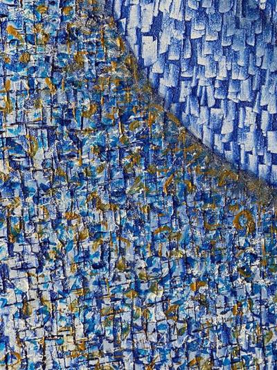 Hyunae Kang Hyun Ae Kang American Modern Abstract Mixed Media on Canvas Cosmos Hyunae Kang