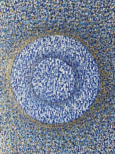 Hyunae Kang Hyun Ae Kang American Modern Abstract Mixed Media on Canvas Cosmos Hyunae Kang