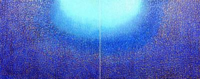 Hyunae Kang Hyun Ae Kang American Modern Abstract Mixed Media on Canvas Effulgence Duology Hyunae Kang