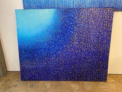 Hyunae Kang Hyun Ae Kang American Modern Abstract Mixed Media on Canvas Effulgence Duology Hyunae Kang