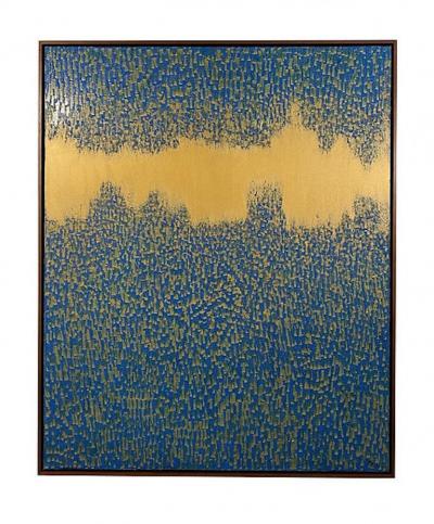 Hyunae Kang Hyun Ae Kang Modern Abstract Mixed Media on Canvas Gleam 