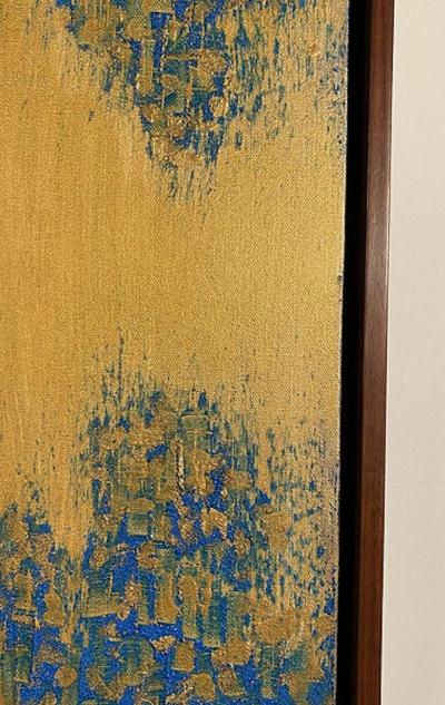 Hyunae Kang Hyun Ae Kang Modern Abstract Mixed Media on Canvas Gleam 