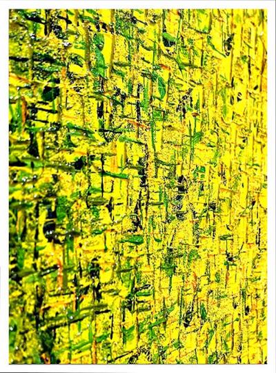 Hyunae Kang Hyun Ae Kang Modern Abstract Mixed Media on Canvas Painting HALO Hyunae Kang