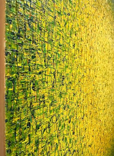 Hyunae Kang Hyun Ae Kang Modern Abstract Mixed Media on Canvas Painting HALO Hyunae Kang