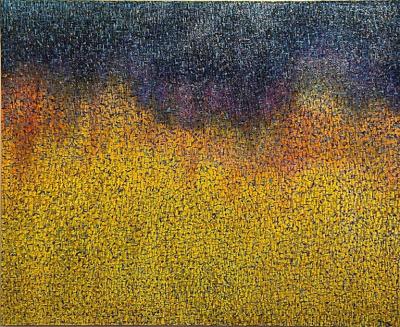 Hyunae Kang Hyun Ae Kang Modern Abstract Mixed Media on Canvas Painting Pray Hyunae Kang