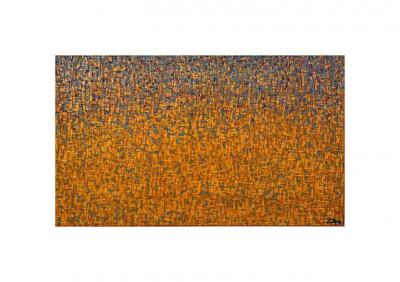 Hyunae Kang Hyun Ae Kang Modern Abstract Mixed Media on Canvas Painting Skyline Hyunae Kang