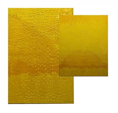 Hyunae Kang Hyun Ae Kang Modern Abstract Mixed Media on Canvas Painting Sunrise Hyunae Kang