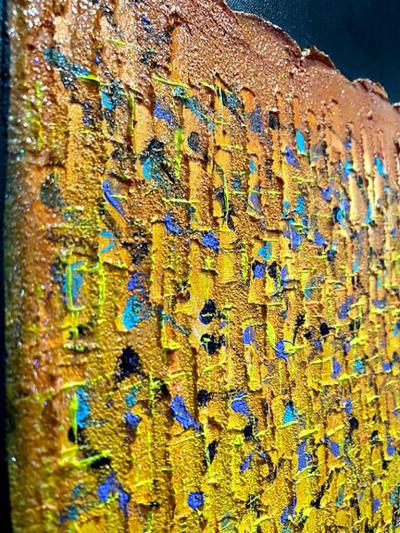 Hyunae Kang Hyun Ae Kang Modern Abstract Mixed Media on Canvas Painting Windows in Heaven Hyunae Kang