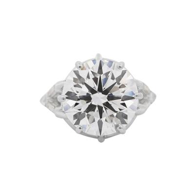 IGI Certified 9 54 Carat G VS1 Lab Grown Diamond Vintage Platinum Ring