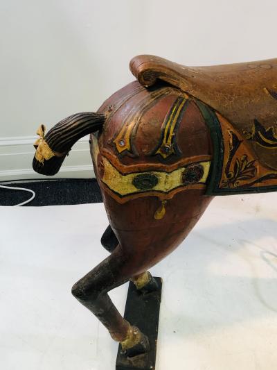 IMPORTANT CARVED TURN OF THE CENTURY CAROUSEL HORSE